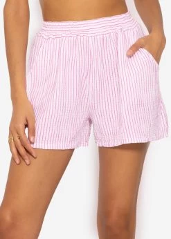 Gestreifte Musselin Shorts, Pink/weiß -Sassyclassy SassyClassy gestreifte musselin shorts pink weiss S3203B5708 6