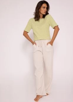 Gestreiftes Rip Jersey T-Shirt, Grün/weiß 12 Gestreiftes Rip Jersey T-Shirt, Grün/weiß -Sassyclassy SassyClassy gestreiftes rip jersey t shirt grun weiss S3202B5551