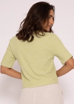 Gestreiftes Rip Jersey T-Shirt, Grün/weiß 15 Gestreiftes Rip Jersey T-Shirt, Grün/weiß -Sassyclassy SassyClassy gestreiftes rip jersey t shirt grun weiss S3202B5551 4