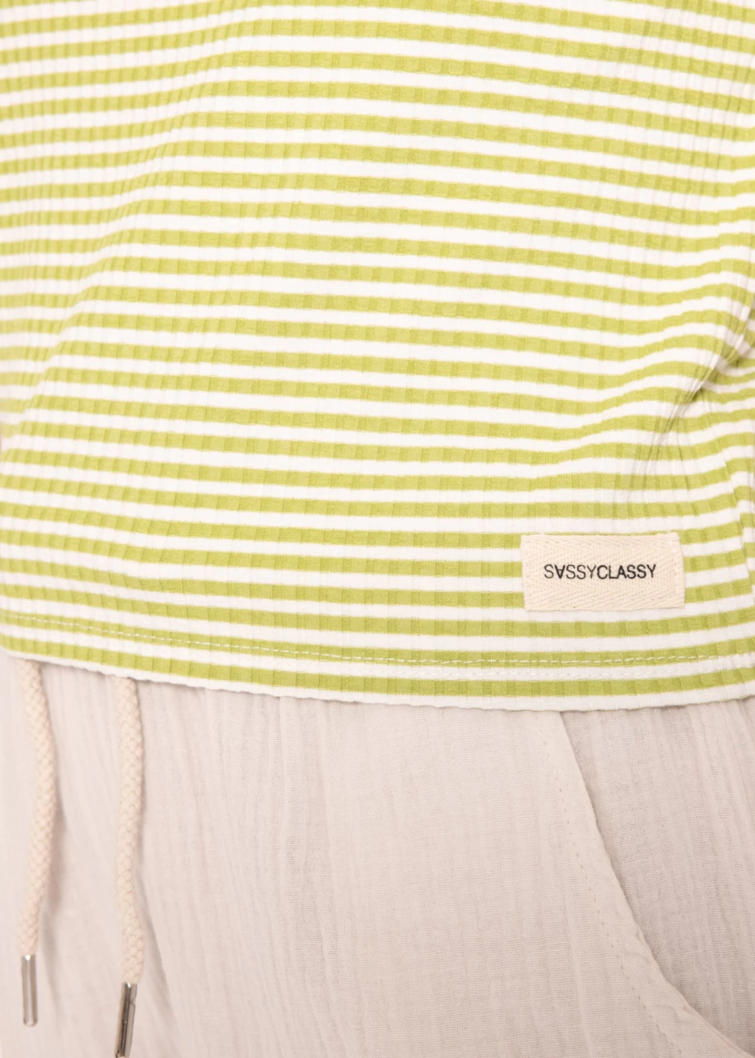 Gestreiftes Rip Jersey T-Shirt, Grün/weiß 9 Gestreiftes Rip Jersey T-Shirt, Grün/weiß – Bild 7