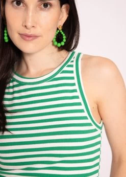 Gestreiftes Top, Grün/weiß -Sassyclassy SassyClassy gestreiftes top grun weiss S3202B5453 5