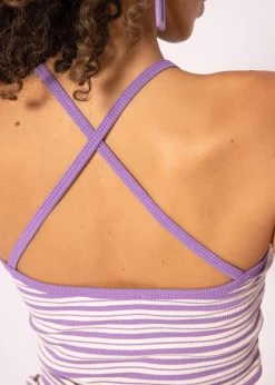 Gestreiftes Träger Top, Flieder -Sassyclassy SassyClassy gestreiftes trager top flieder S3204B5842 9