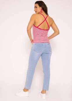 Gestreiftes Träger Top, Pink -Sassyclassy SassyClassy gestreiftes trager top pink S3204B5841 2