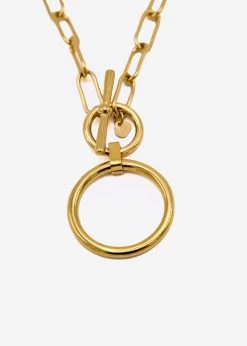 Gliederkette Mit Anhänger, Gold -Sassyclassy SassyClassy gliederkette mit anhanger gold S2212A1259 21fXyXFdRxrX3P