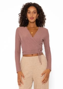 Glitzerndes Langarmshirt Zum Wickeln - Rosa -Sassyclassy SassyClassy glitzerndes wickel shirt rosa S3208C6200 2g0uvJlmLdeSjB