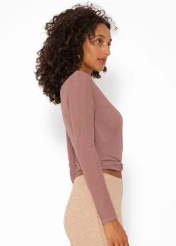 Glitzerndes Langarmshirt Zum Wickeln - Rosa -Sassyclassy SassyClassy glitzerndes wickel shirt rosa S3208C6200 4OWzU1aGJKmdoM