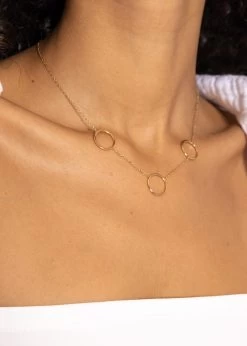 Halskette Mit 3 Kreisen, Gold 8 Halskette Mit 3 Kreisen, Gold -Sassyclassy SassyClassy halskette mit 3 kreisen gold S3203A1291 1