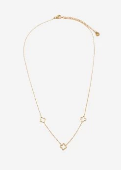 Halskette Mit Kleeblättern, Gold
