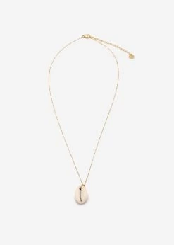 Halskette Mit Muschelanhänger, Gold