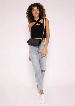 Halterneck Strick Top, Schwarz -Sassyclassy SassyClassy halterneck strick top schwarz S3204B5794