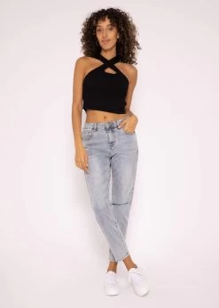 Halterneck Strick Top, Schwarz -Sassyclassy SassyClassy halterneck strick top schwarz S3204B5794 1