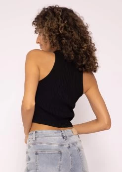 Halterneck Strick Top, Schwarz -Sassyclassy SassyClassy halterneck strick top schwarz S3204B5794 5