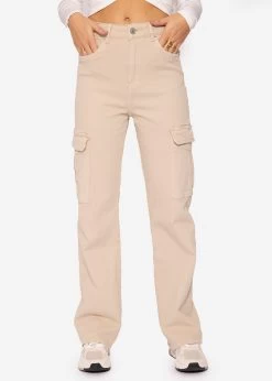 Highwaist Cargo Pants, Beige 15 Highwaist Cargo Pants, Beige -Sassyclassy SassyClassy high waist cargo pants beige S3201B5343 34 107AwBEqlbznXME