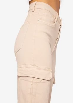 Highwaist Cargo Pants, Beige 21 Highwaist Cargo Pants, Beige -Sassyclassy SassyClassy high waist cargo pants beige S3201B5343 34 1ymd8Z06v5v5uF