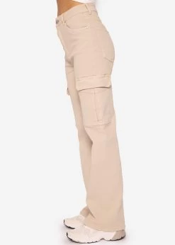 Highwaist Cargo Pants, Beige 18 Highwaist Cargo Pants, Beige -Sassyclassy SassyClassy high waist cargo pants beige S3201B5343 34 3qBWoIWABMffgo