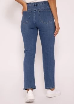 Jeans Mit Weitem Bein, Mittelblau -Sassyclassy SassyClassy jeans mit weitem bein mittelblau S3202B5533 4