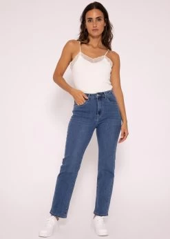 Jeans Mit Weitem Bein, Mittelblau -Sassyclassy SassyClassy jeans mit weitem bein mittelblau S3202B5533 7