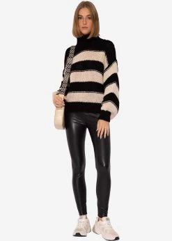 Kunst Leder-Leggings, Schwarz -Sassyclassy SassyClassy kunstleder leggings schwarz S1204B3899W05a9CGrzP0Hx