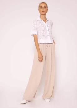 Kurzarm Spitzenbluse, Weiß -Sassyclassy SassyClassy kurzarm spitzenbluse weiss S3204B5861 1