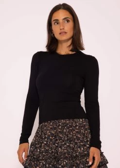 Langarmshirt Mit Diagonaler Biese, Schwarz 13 Langarmshirt Mit Diagonaler Biese, Schwarz -Sassyclassy SassyClassy langarm shirt mit diagonaler biese schwarz S3207B6010 3