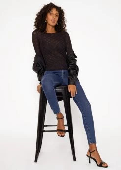 Langarmshirt Mit Netzmuster - Schwarz 12 Langarmshirt Mit Netzmuster - Schwarz -Sassyclassy SassyClassy langarmshirt mit netzmuster schwarz S3207G6116 1AqebHVuJgyqxN