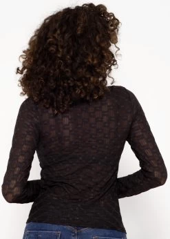 Langarmshirt Mit Netzmuster - Schwarz 18 Langarmshirt Mit Netzmuster - Schwarz -Sassyclassy SassyClassy langarmshirt mit netzmuster schwarz S3207G6116 6PknRNixu5qW6U