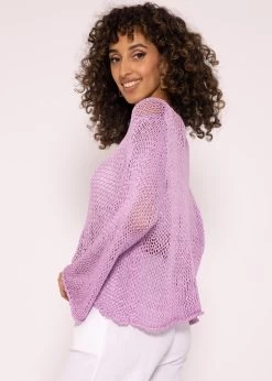 Locker Gestrickter Pullover, Flieder 18 Locker Gestrickter Pullover, Flieder -Sassyclassy SassyClassy lassiger grobgestrickter pullover flieder S3203B5724 6
