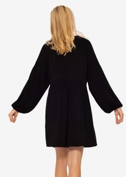 Lässiges Jerseykleid Mit V-Ausschnitt, Schwarz -Sassyclassy SassyClassy lassiges jerseykleid mit v ausschnitt schwarz S3206B5969 8nUrBWaczpRmHg