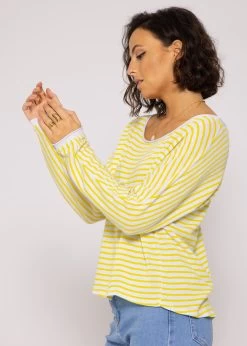 Lässiges Ringel Langarmshirt, Gelb/weiß 12 Lässiges Ringel Langarmshirt, Gelb/weiß -Sassyclassy SassyClassy lassiges ringel shirt gelb weiss S3202B5452 2