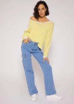 Lässiges Ringel Langarmshirt, Gelb/weiß 11 Lässiges Ringel Langarmshirt, Gelb/weiß -Sassyclassy SassyClassy lassiges ringel shirt gelb weiss S3202B5452 5