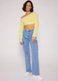 Lässiges Ringel Langarmshirt, Gelb/weiß 14 Lässiges Ringel Langarmshirt, Gelb/weiß -Sassyclassy SassyClassy lassiges ringel shirt gelb weiss S3202B5452 7