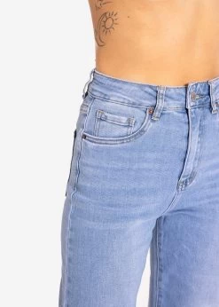 Jeans Mit Weitem Bein, Hellblau -Sassyclassy SassyClassy leichter streifen pullover beige blau S3202B5592 4ioAQAYYEvfsue