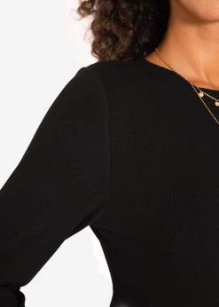 Lockeres Langarmshirt - Schwarz -Sassyclassy SassyClassy lockeres langarmshirt schwarz S3207G6089 12CXK9on8Gz7fq