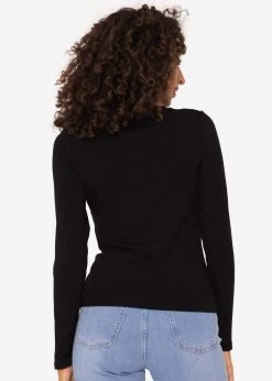 Lockeres Langarmshirt - Schwarz -Sassyclassy SassyClassy lockeres langarmshirt schwarz S3207G6089 3Zq0xgx9MmJcml