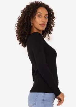 Lockeres Langarmshirt - Schwarz -Sassyclassy SassyClassy lockeres langarmshirt schwarz S3207G6089 4b5tm3twl4AIDC