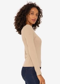 Lockeres Langarmshirt - Taupe -Sassyclassy SassyClassy lockeres langarmshirt taupe S3207G6092 4yzgNrpjBYyaYi