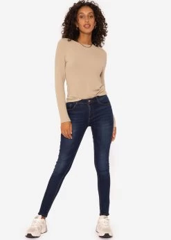 Lockeres Langarmshirt - Taupe -Sassyclassy SassyClassy lockeres langarmshirt taupe S3207G6092 7x4CRYXSO6GpBH