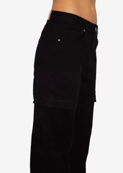 Low Waist Cargo Pants, Schwarz -Sassyclassy SassyClassy low waist cargo pants schwarz S3201B5374 34 24O9kP9UAtyrdl