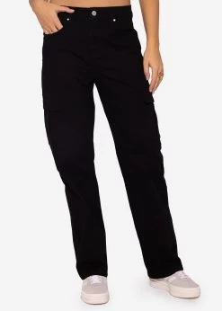 Low Waist Cargo Pants, Schwarz -Sassyclassy SassyClassy low waist cargo pants schwarz S3201B5374 34 3SnyQXfxhokkBV