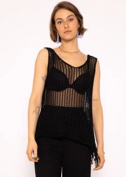 Lurex Netz-Top, Schwarz 11 Lurex Netz-Top, Schwarz -Sassyclassy SassyClassy lurex netz top schwarz S3202B5568 1