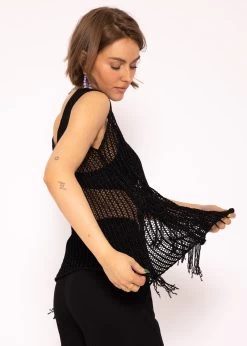 Lurex Netz-Top, Schwarz 12 Lurex Netz-Top, Schwarz -Sassyclassy SassyClassy lurex netz top schwarz S3202B5568 2