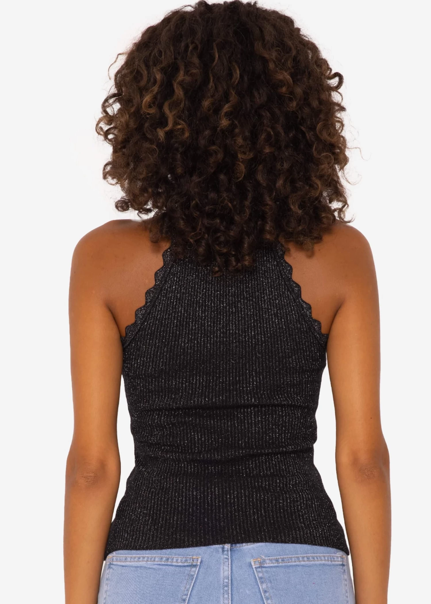 Lurex Stricktop - Schwarz 6 Lurex Stricktop - Schwarz – Bild 4