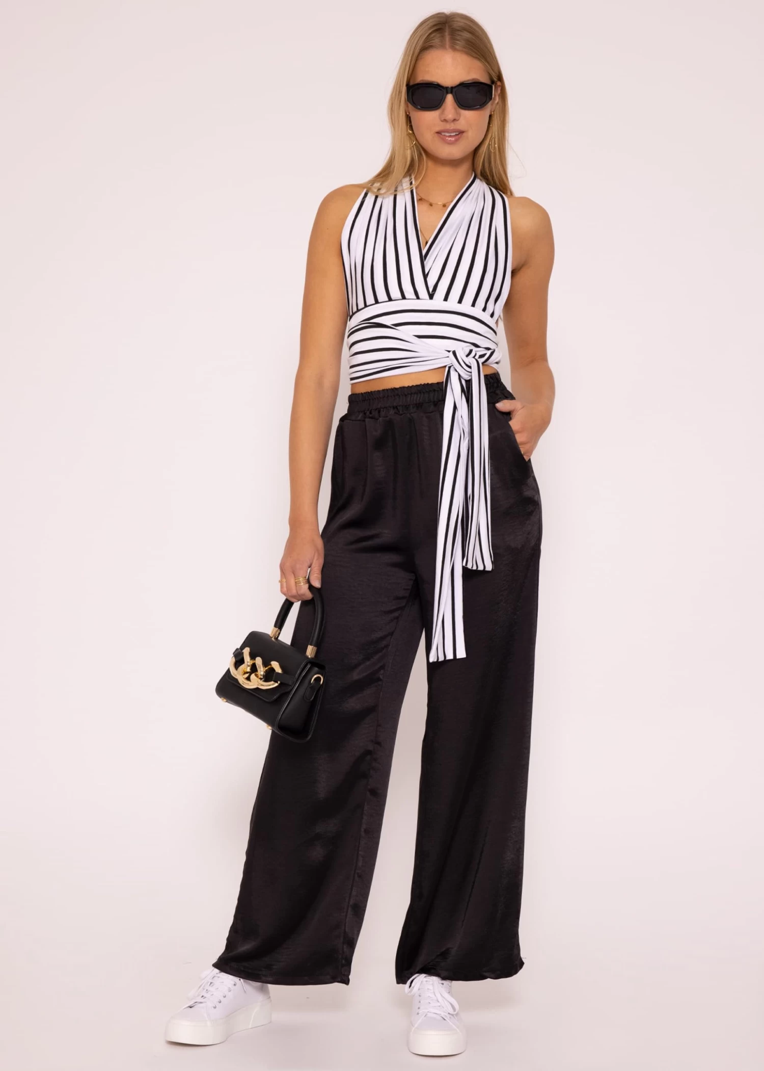 Multiway-Top, Gestreift, Schwarz/weiß 5 Multiway-Top, Gestreift, Schwarz/weiß – Bild 3