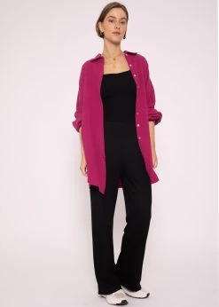 Musselin Bluse Oversize, Fuchsia -Sassyclassy SassyClassy musselin bluse oversize fuchsia S2208B5032