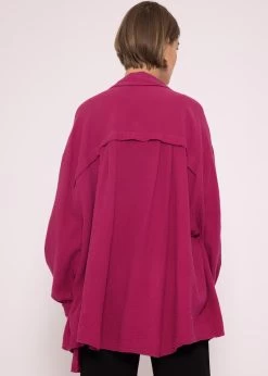 Musselin Bluse Oversize, Fuchsia -Sassyclassy SassyClassy musselin bluse oversize fuchsia S2208B5032 3