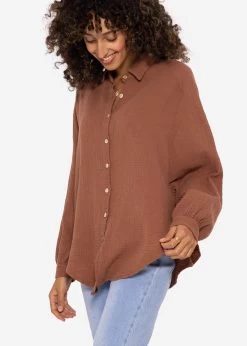 Musselin Bluse Oversize, Kurz, Cafelatte 14 Musselin Bluse Oversize, Kurz, Cafelatte -Sassyclassy SassyClassy musselin bluse oversize kurz cafelatte S2201B4517 6qmjsD1ZTujH2M