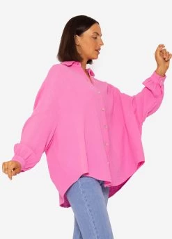 Musselin Bluse Oversize, Kurz, Pink -Sassyclassy SassyClassy musselin bluse oversize kurz pink S1203B3837 1YD2QXKwtj4lqa