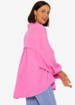 Musselin Bluse Oversize, Kurz, Pink -Sassyclassy SassyClassy musselin bluse oversize kurz pink S1203B3837 2DJyvh7OWGRqRM