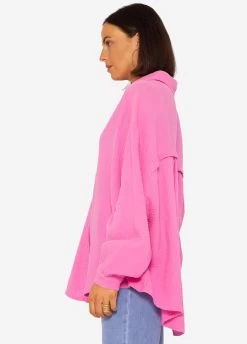 Musselin Bluse Oversize, Kurz, Pink -Sassyclassy SassyClassy musselin bluse oversize kurz pink S1203B3837 4tKFdU5a6qwRko