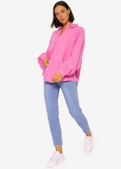 Musselin Bluse Oversize, Kurz, Pink -Sassyclassy SassyClassy musselin bluse oversize kurz pink S1203B3837 7OAXkeMtm2DpgS
